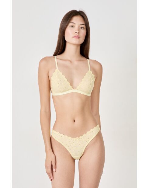 Pittige gele Tanga-pop