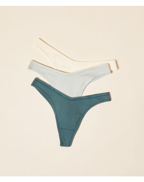 Set di 3 tangas John verdi