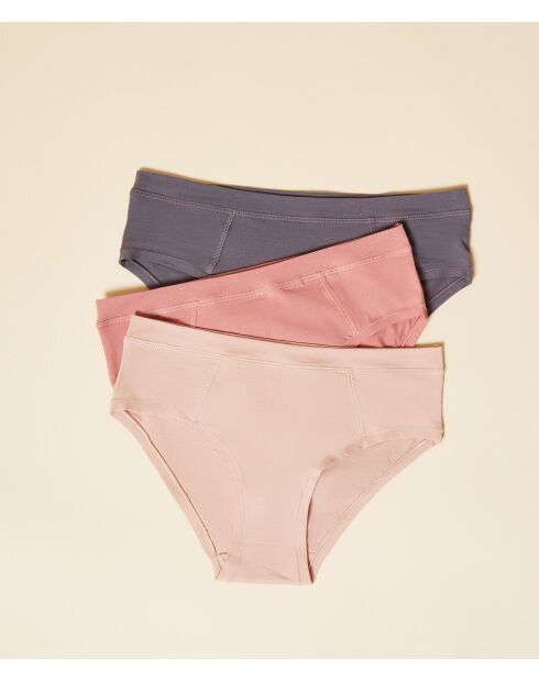 Set van 3 antracietkleurige Brett shorties