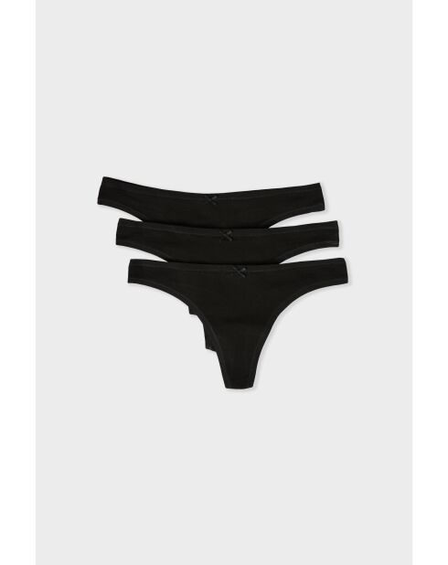 Lot de 3 strings Jack noirs