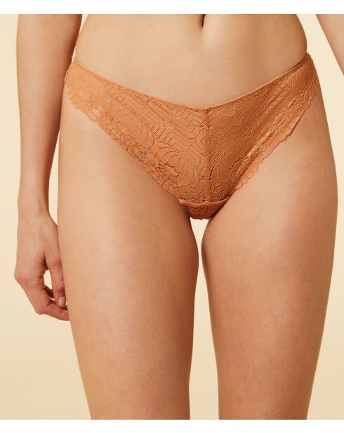 Tanga in Sonnenblumen-Beige