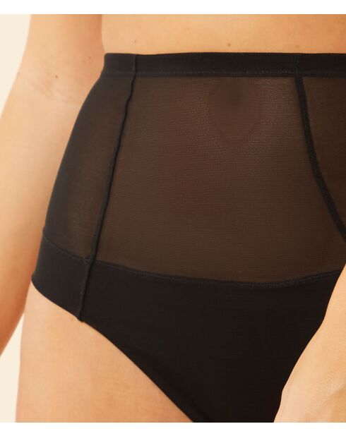 Perizoma nero in mesh control