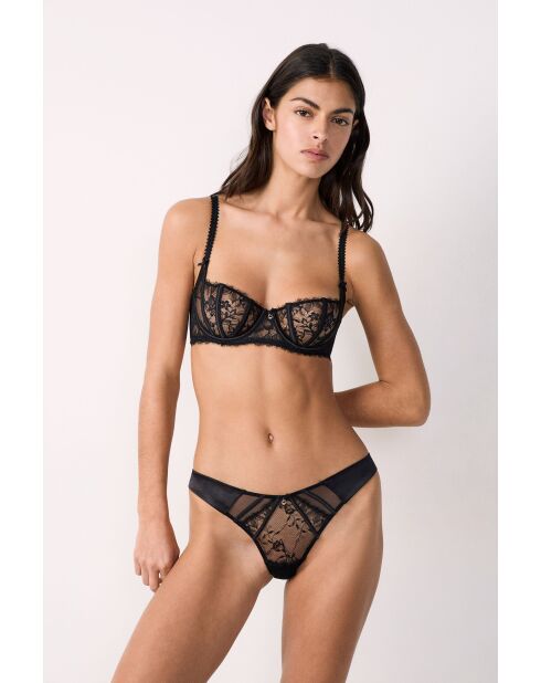 Zwarte maskerade string