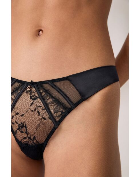 Zwarte maskerade string