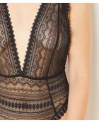 Diamant noir romper uit één stuk zonder beugel