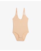 Beige bodysuit uit één stuk zonder beugel Power Byetam
