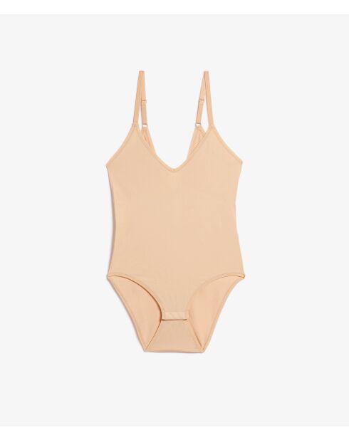 Beige bodysuit uit één stuk zonder beugel Power Byetam