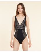 Body une pièce sans armatures Voyage noir