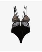 Enlacee zwarte romper uit één stuk zonder beugel