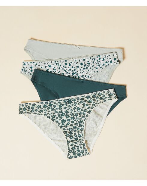 Set di 4 slip Stelly verde abete