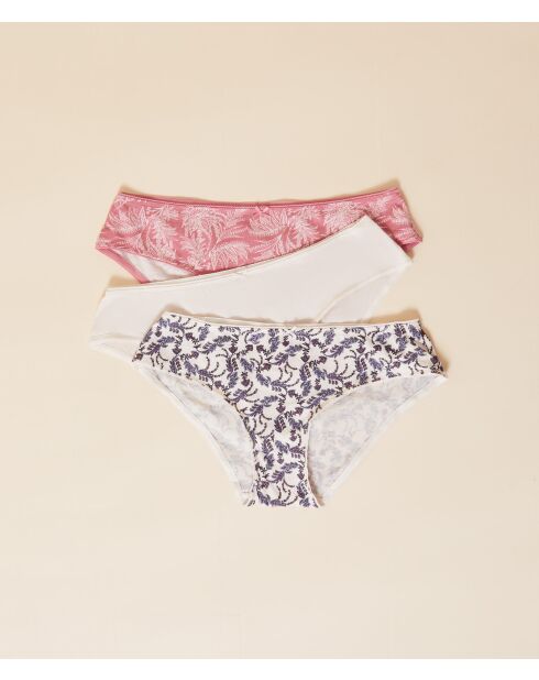 Set di 3 pantaloncini rosa Adile