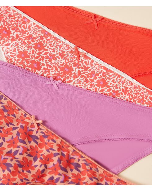 Set di 4 mutandine Silane rosse