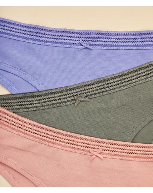 Set di 3 pantaloncini rosa Anissa