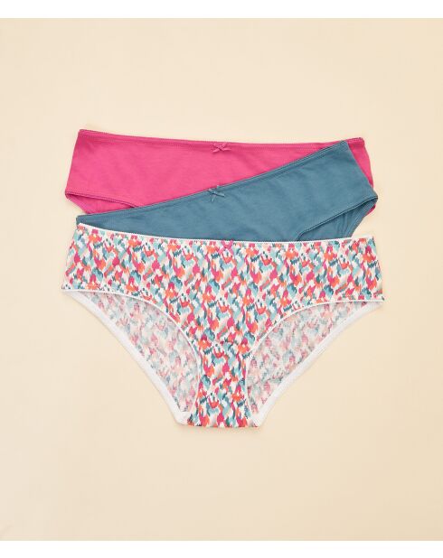 Set van 3 veelkleurige Leony shorties