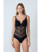 Pure Infini zwarte romper met beugel uit één stuk