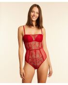 Body une piece avec armatures Grenade rouge