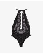 Panache zwarte romper uit één stuk zonder beugel