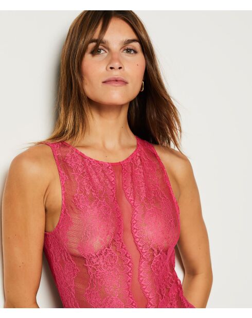 Aria fushia romper uit één stuk zonder beugel