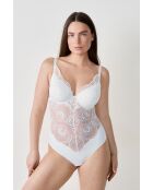 Body intero ecru Pure Infini con ferretto