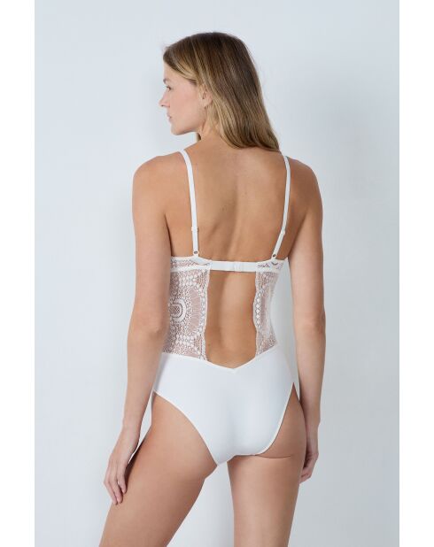 Pure Infini ecru romper uit één stuk met beugel