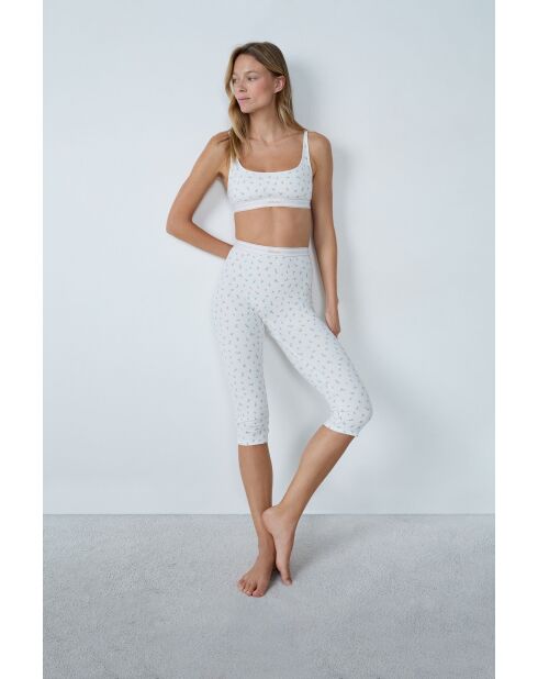 Legging Cozy print bleu vert