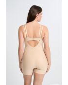 Beige bodysuit uit één stuk zonder beugel Control Byetam