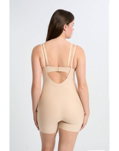 Beige bodysuit uit één stuk zonder beugel Control Byetam