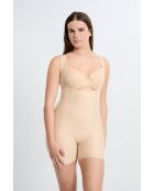 Beige bodysuit uit één stuk zonder beugel Control Byetam