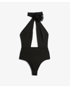 Amoureuse zwarte romper uit één stuk zonder beugel