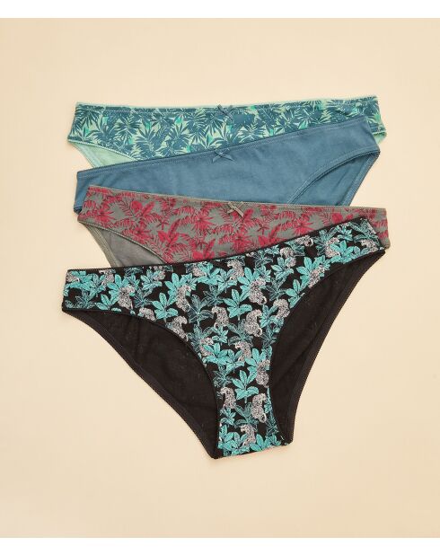 Set van 4 Amel eendengroene slipjes