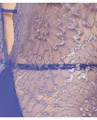 Karaatblauwe bodysuit zonder beugel uit één stuk