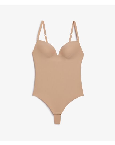 Beige bodysuit uit één stuk zonder beugel Control Byetam