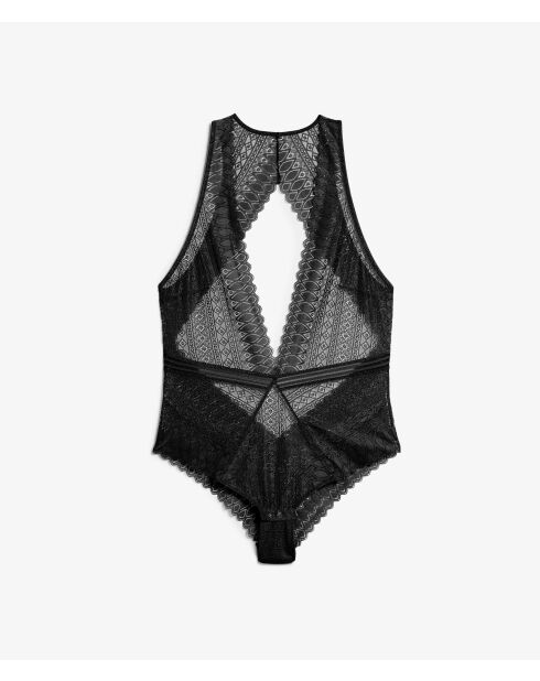 Bodysuit uit één stuk zonder frame Zwarte gravure