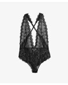 Hemelszwarte bodysuit uit één stuk zonder beugel