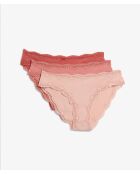 Set di 3 mutandine Lolla Dark Rosebud terracotta