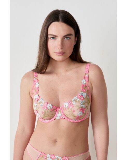 Azurblauer Douffeur-BH mit Bügel