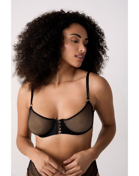 Sujetador negro medianoche con aros
