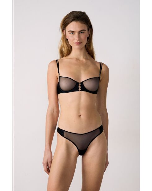 Sujetador negro medianoche con aros