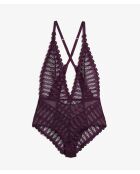 Panache plum romper zonder beugel uit één stuk