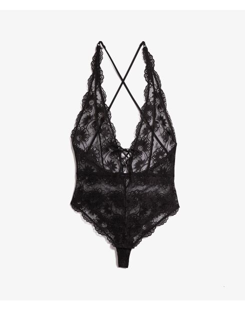 Body de una sola pieza negro sin cables Dahlia S24