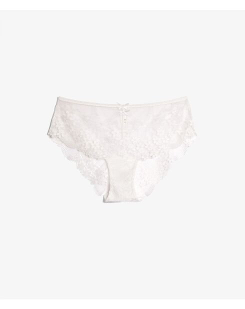 Suntuoso pantalón corto en color crudo