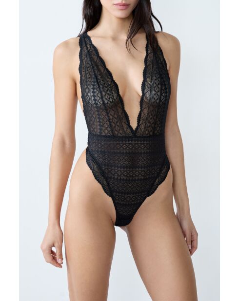 Body une pièce sans armatures Idole noir