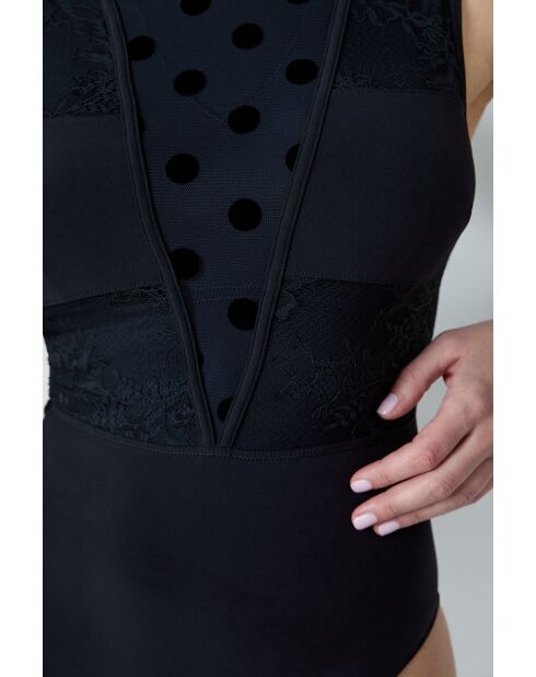 Love Affair Post Op zwarte bodysuit uit één stuk zonder beugel