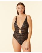 Fabuleuse zwarte romper uit één stuk zonder beugel