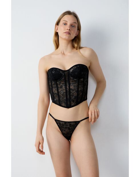Corset avec armatures Inattendue noir
