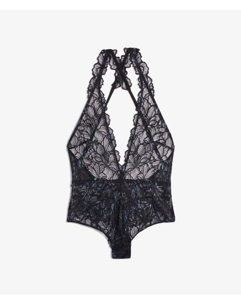 Body une pièce sans armatures Reflet noir