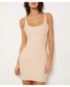 Control Byetam beige jurk met ommanteling