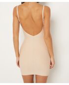 Control Byetam beige jurk met ommanteling