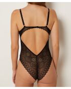 Body intero nero intenso senza ferretto