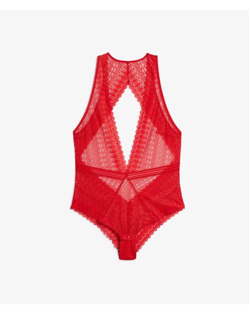 Body une pièce sans armatures Gravure rouge